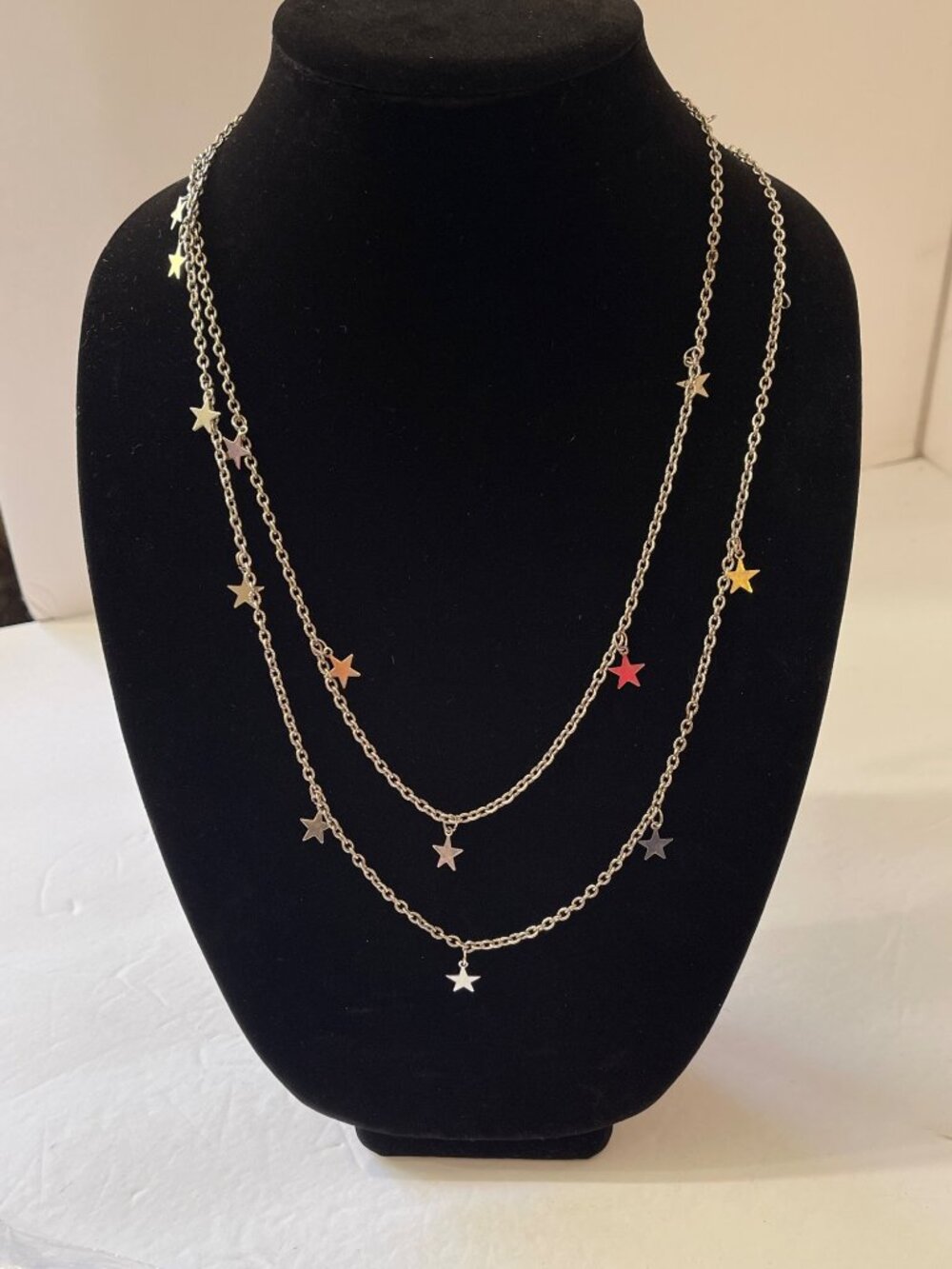 Limited Too 56" Silver Star Necklace Vintage Y2K Deadstock NLM Child